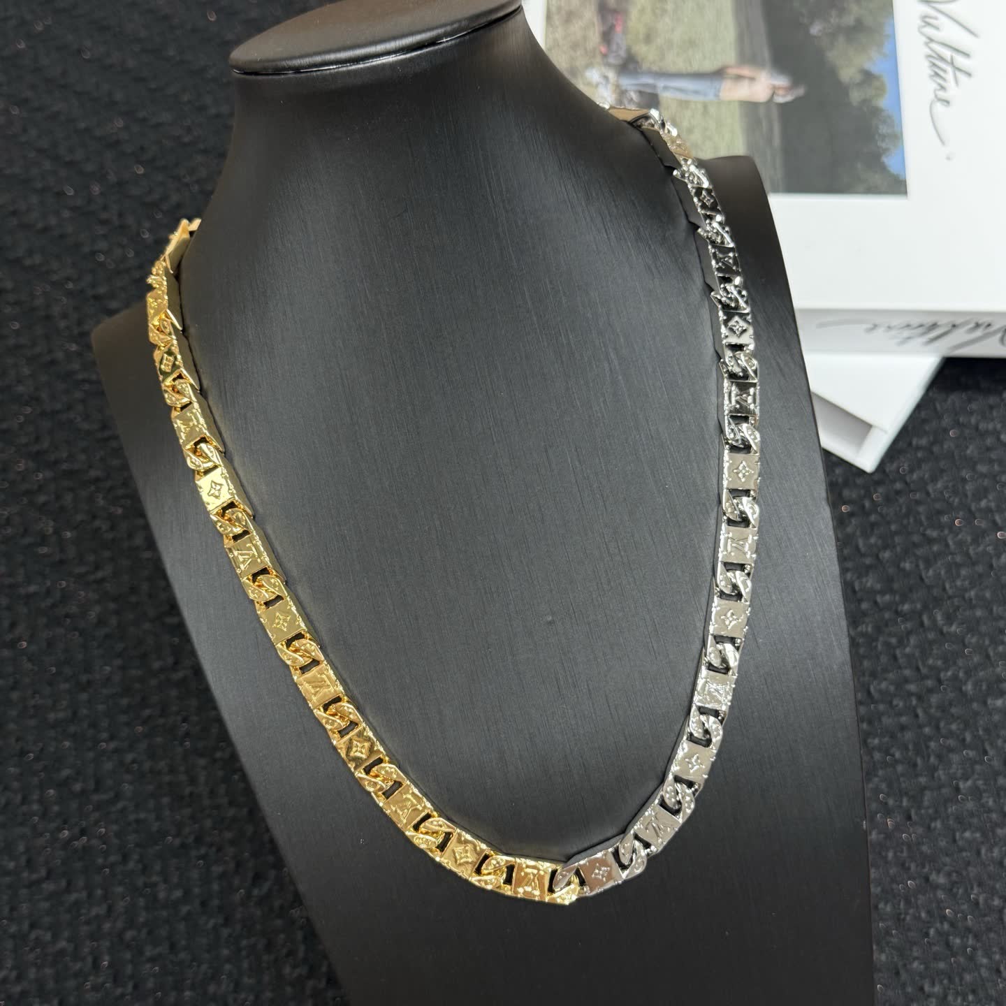 Louis Vuitton Gold and Silver Tone Necklace